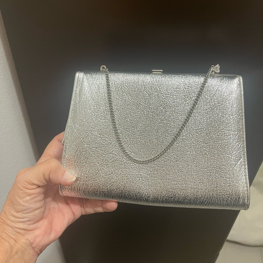 Elegant Silver Clutch Bag